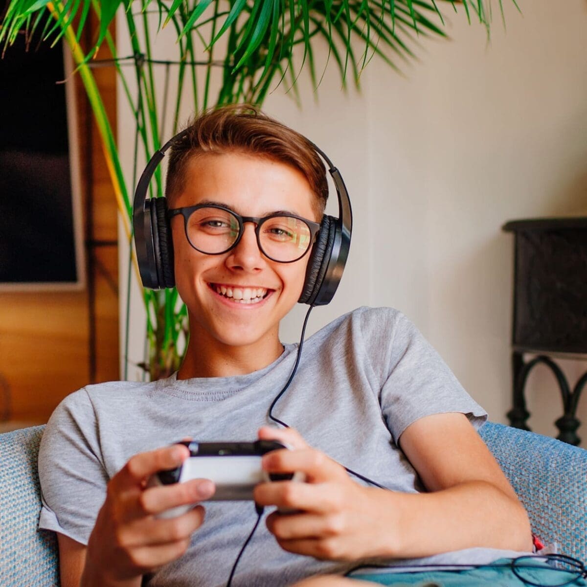 Beeldschermbril bij het gamen