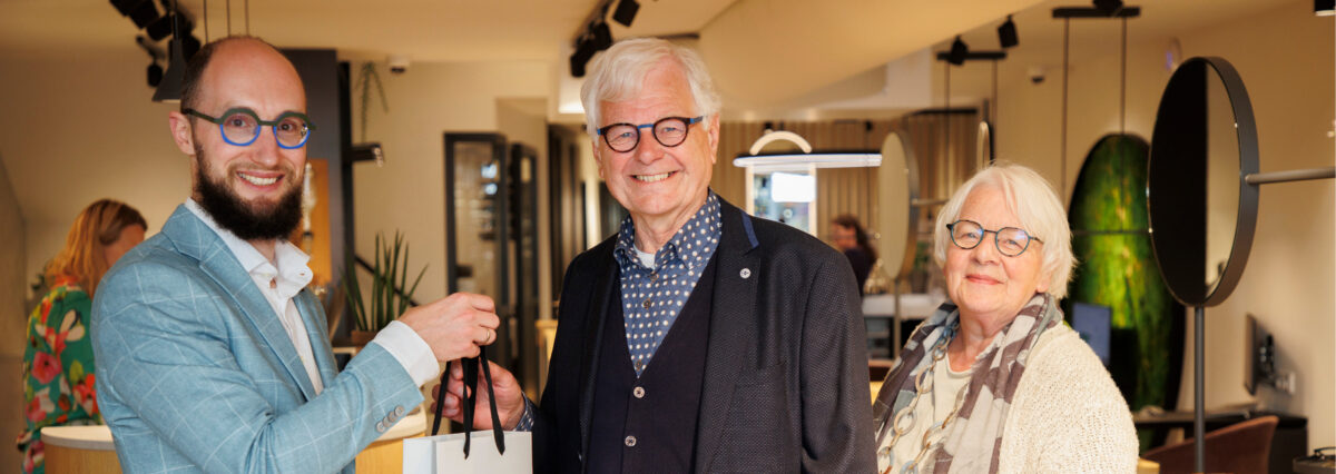 Rutger met meneer en mevrouw van der Schaaf